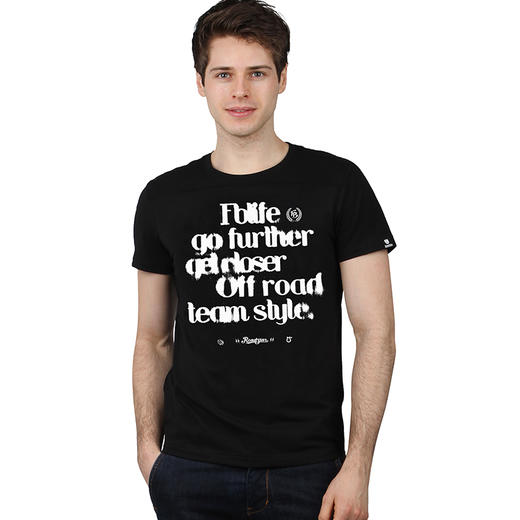 自由基地2024街头潮流元素设计越野e族口号个性短袖男士夏季T恤 NMT-2112 商品图0