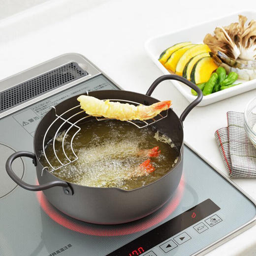 【测试品无货勿拍】YHA吉川油炸锅无涂层不粘锅 燃气电磁炉通用20cm 商品图0