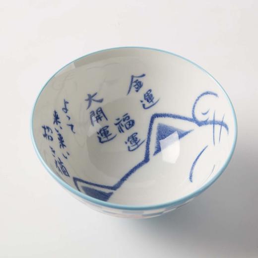 12cm饭碗 市松猫 蓝 商品图5