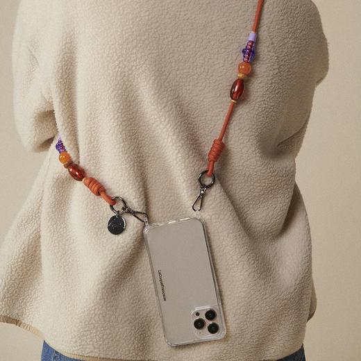 北京仓｜La Coque Française-PLAIN CORD-橘色 长款手机链［法国设计师］ 商品图0