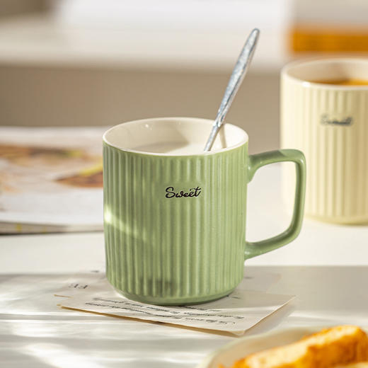 摩登主妇陶瓷马克杯女款家用喝水杯办公室咖啡杯子情侣早餐燕麦杯 商品图0