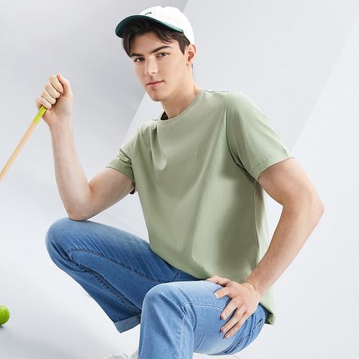 【5A抗菌2A防螨】柒牌短袖T恤男夏季新款新疆棉亲肤舒适圆领上衣	126T72290 商品图2