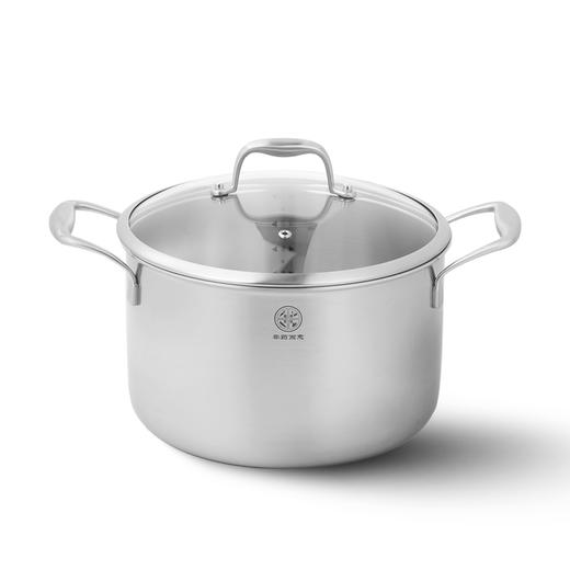 非药而愈定制不锈钢无涂层锅具套装 32cm玻盖单柄炒锅、24cm玻盖双耳汤锅、蒸笼、锅铲、汤勺 【京东快递送货上门】 商品图6