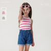 马克珍妮2024年夏装新款 女童时尚条纹挂脖背心 240608 商品缩略图0