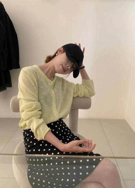 糖果色竹节麻开衫 商品图8