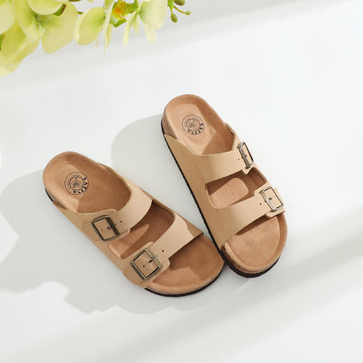 Safiya/索菲娅2024夏季皮带扣休闲外穿勃肯鞋软木沙滩拖鞋 SF42110345 商品图3