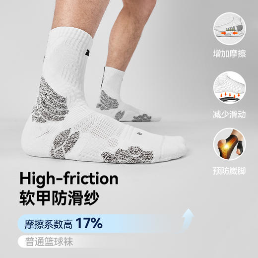【袜包】有志者UZIS 专业实战篮球精英袜男高帮防滑加厚毛巾底长筒袜[聚能 商品图2