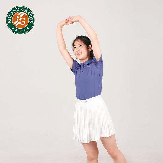 罗兰加洛斯女童网球运动polo衫儿童夏季防晒排汗速干休闲短袖T恤 商品图2