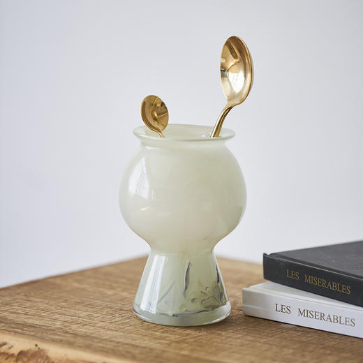 简约高级感迷你中古花瓶奶油风高脚花瓶家居软装商品插花器摆件 商品图3