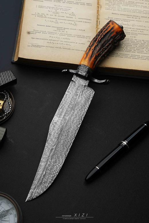 三希堂  现代刀系列  手锻羽毛博弈  未开刃 商品图2