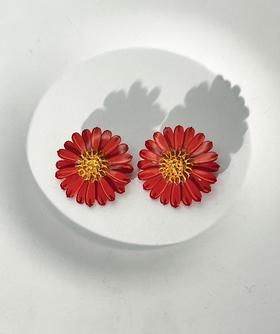 北京仓｜Cilea Bijoux-DAISY-雏菊 橘色 亮光 耳夹（中号）［法国设计师］