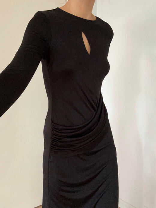 CG｜Julia Dress 长袖针织连衣裙［ 黑 ] 商品图3