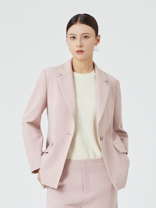 啦娜菲春季新款粉色收腰西装外套 商品图0