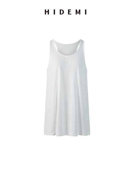 HIDEMI 度假系列极简椭圆领宽松设计感水洗针织背心半裙套装 背心/半身裙 商品图12