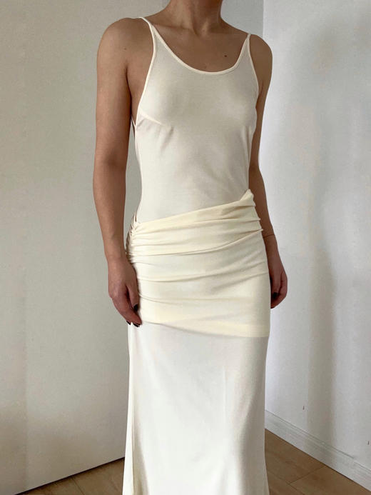 HOSIKARI｜HO24SS06 露背针织吊带连衣裙 [ 黑BK / 棕BN / 白WT ] 商品图11