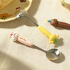 摩登主妇动物派对不锈钢勺子可爱儿童吃饭专用汤勺家用长柄叉勺 商品缩略图3