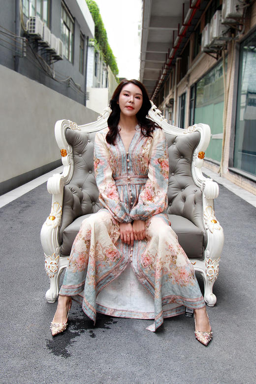 -窃蓝色连衣裙HJ2S79 商品图4