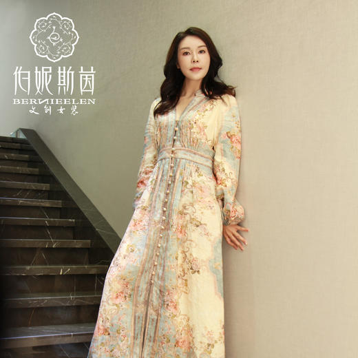 -窃蓝色连衣裙HJ2S79 商品图0