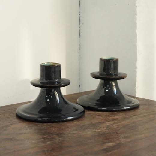 【苏州】美国手作蓝黑釉烛台一对2pcs 商品图5