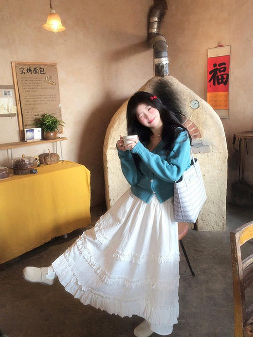 糖果色竹节麻开衫 商品图6