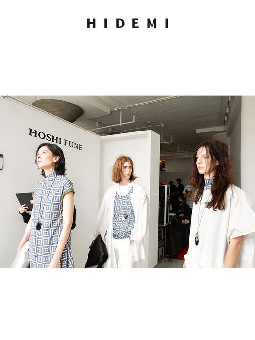 HIDEMI 度假系列极简一字领大口袋大廓形设计感水洗棉宽松式连衣裙 商品图13