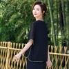 TZW-新中式T恤衫春秋妈妈薄T恤洋气宽松中袖小衫中年女中国风休闲上衣 商品缩略图8