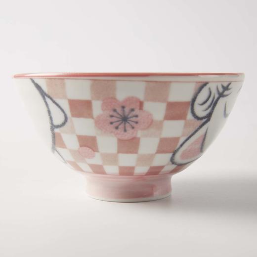 12cm饭碗 市松猫 红 商品图3