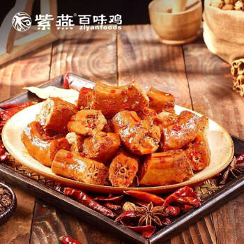 紫燕百味鸡双椒鸭脖子鸭货卤味熟食解馋零食即办公室露营夜宵预制菜下酒428g 商品图6