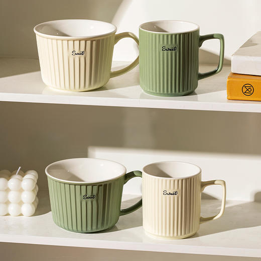 摩登主妇陶瓷马克杯女款家用喝水杯办公室咖啡杯子情侣早餐燕麦杯 商品图4