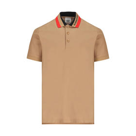 BURBERRY 巴宝莉 男士棉质翻领短袖 Polo衫 驼色 8083155 A1420