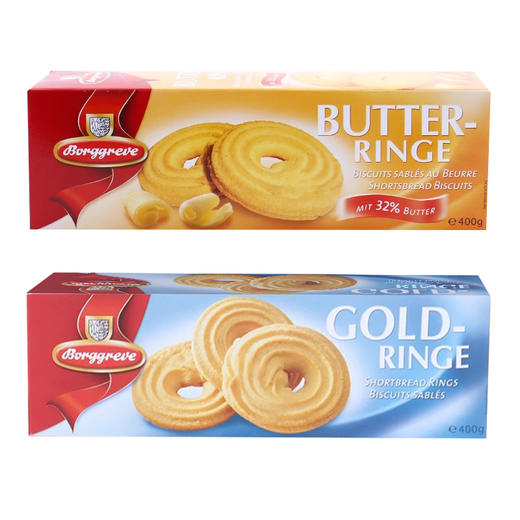德国进口渤杰黄油丨金圈曲奇饼干400g 商品图5