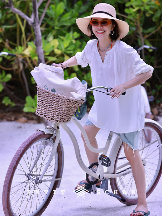 PETIT SCHAN小闪 CLO#490 time travel 从遥远的时空而来 精梳棉半开襟A字衬衫套头娃娃衫小衫 商品图1