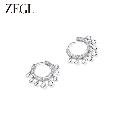 ZEGL设计师悸动星河耳环女2024新款爆款高级感法式耳圈耳钉耳饰品 商品图0