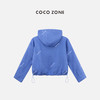 COCO ZONE2024"蓝希“时尚半拉链连帽长袖卫衣纯色休闲上衣CC2A0313 商品缩略图1