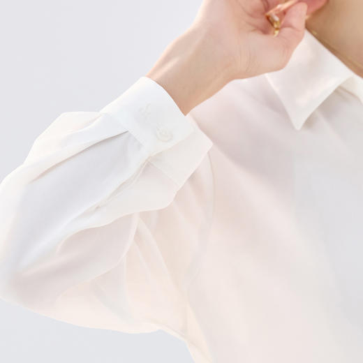 【简约干练】罗蒙女士长袖衬衫舒适休闲商务通勤开衫上衣女 商品图4