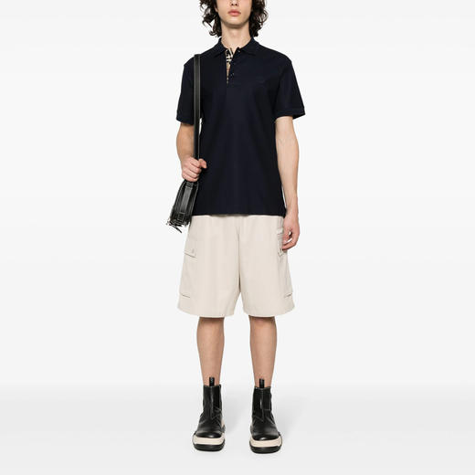 BURBERRY 巴宝莉 男士TB专属标识棉质短袖 Polo 衫 深蓝色 8084021 B1488 商品图3