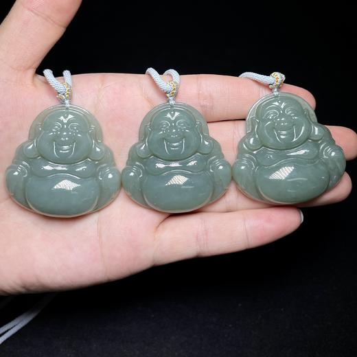 44970和田玉吊坠-且末蓝佛公配绳 商品图0