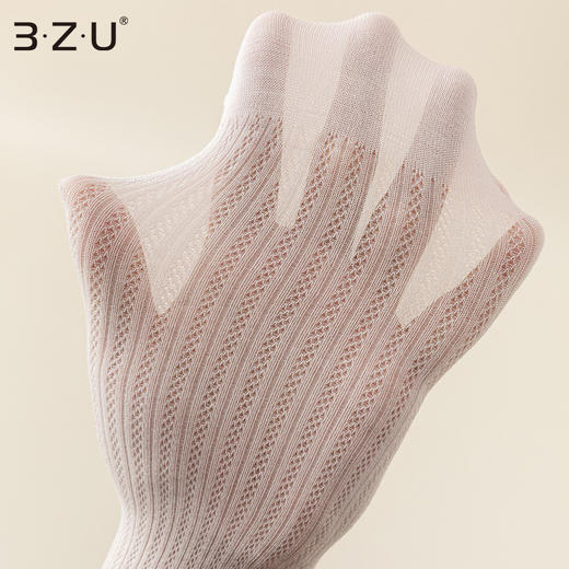 轻薄透气糖果色镂空堆堆女袜袜面网眼对目缝头 商品图5