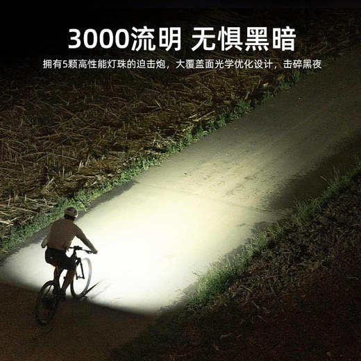 行者XL3000迫击炮自行车夜骑灯强光充电公路车山地车骑行装备 商品图1