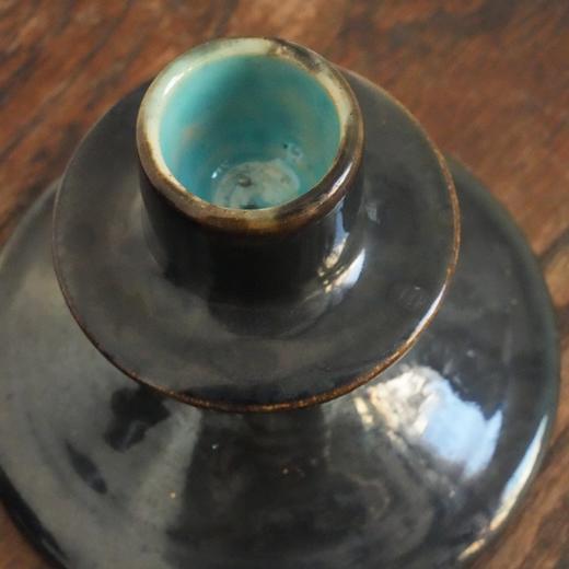 【苏州】美国手作蓝黑釉烛台一对2pcs 商品图4