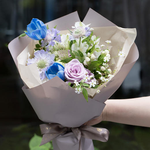 「青蓝冰水」花束 商品图0