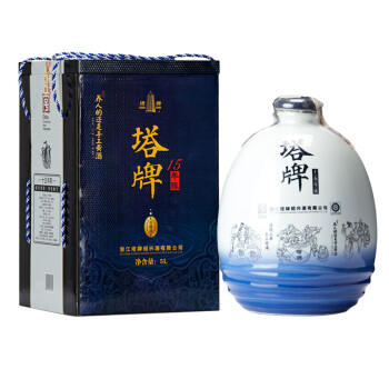 塔牌青花十五年 半干型 绍兴黄酒 5L 单坛装 花雕酒 商品图0