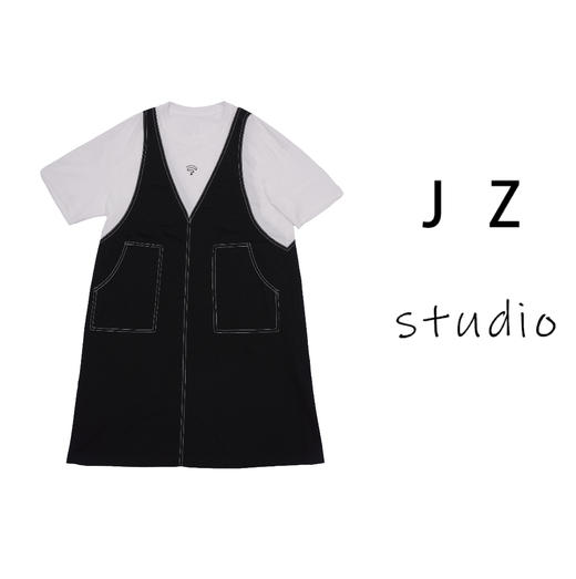 柚丁假两件撞色连衣裙9L21L29286 商品图2