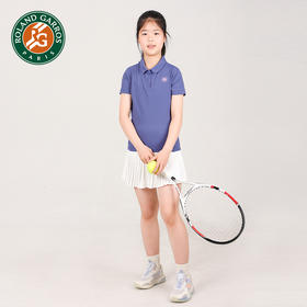 罗兰加洛斯女童网球运动polo衫儿童夏季防晒排汗速干休闲短袖T恤