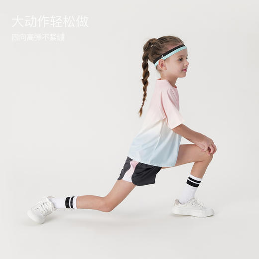 【超轻速干】马克珍妮女童撞色拼接运动短裤夏装新款裤子240359 商品图2