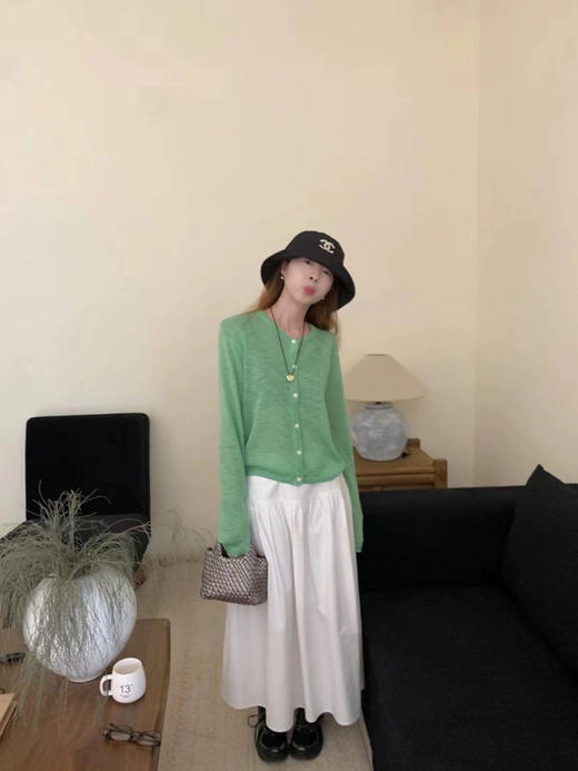 糖果色竹节麻开衫 商品图2