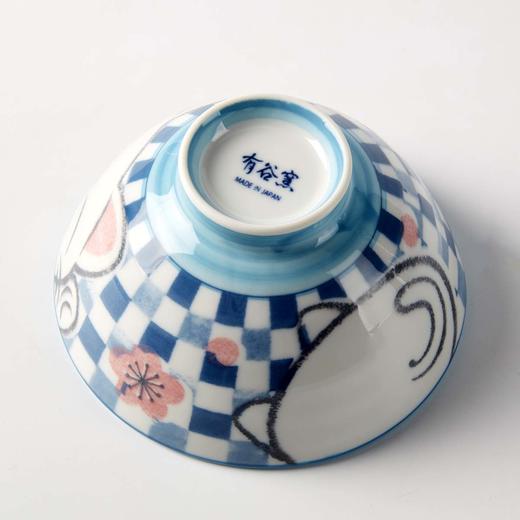 12cm饭碗 市松猫 蓝 商品图6