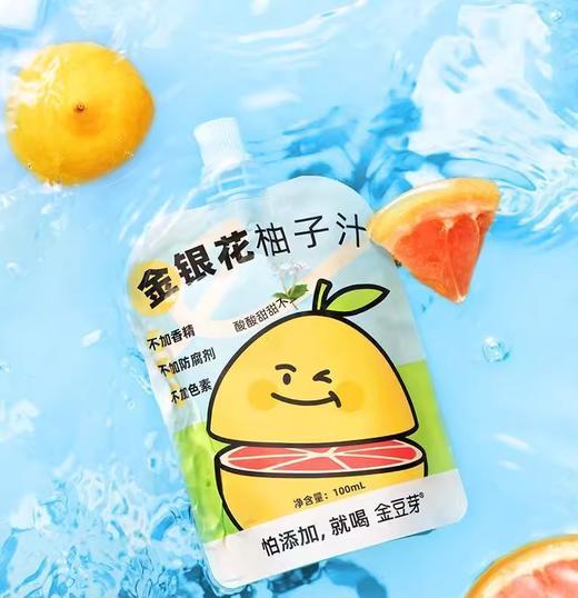 金豆芽-金银花柚子汁100ml 儿童成人下火果汁饮品 商品图0