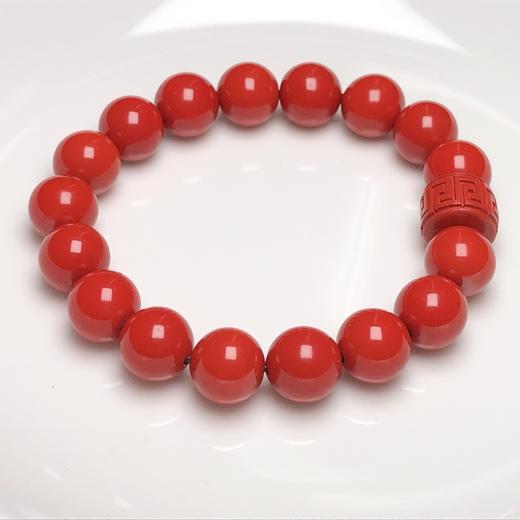 女款红砂回纹桶珠手链直径10毫米 饰品美物 商品图1