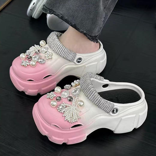 【特价39元】女士DIY渐变时尚简约洞洞鞋【WG24233】 商品图3